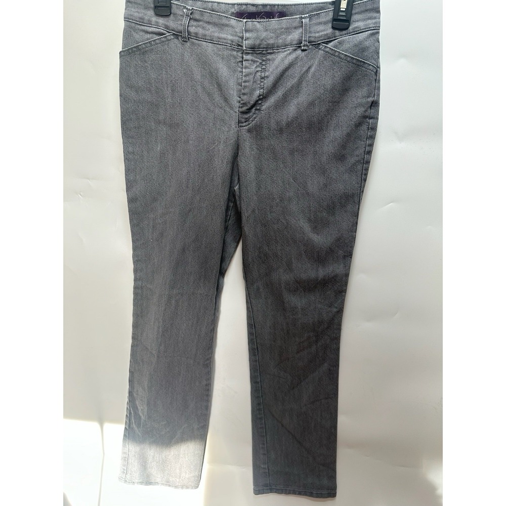 Gloria‎ Vanderbilt Missy Jeans Gray Denim Straight Leg Size 4
